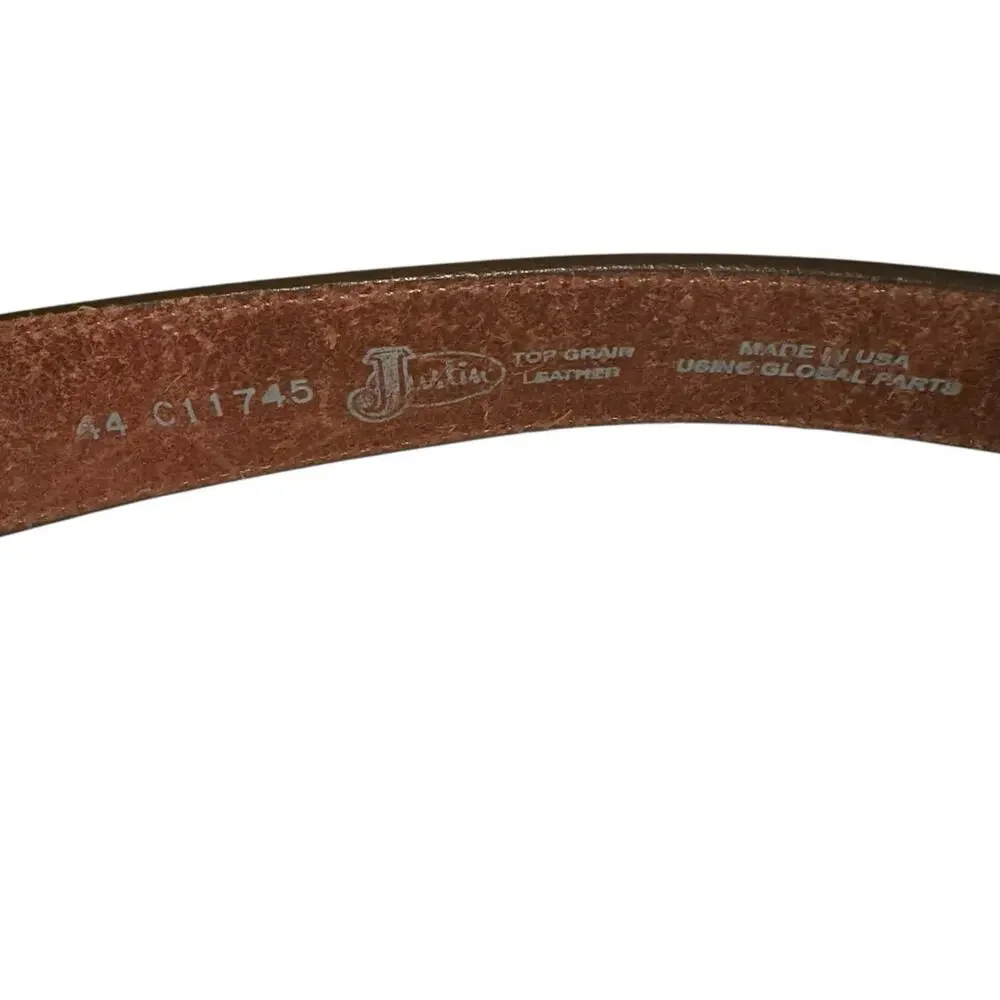 NWT Justin Brown Bomber Leather Western Belt‎ C11745 Size 44